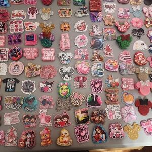 Acrylic Flatbacks Glitterbacks Crafts Magnet Keychain for Review‎ Purposes Only